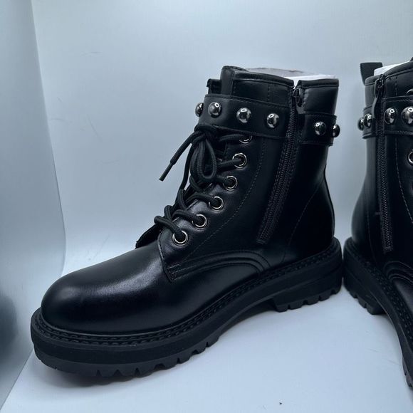 Dunes Women's Stud lace up boot +Memory Foam 8.5 BLACK - Picture 7 of 7